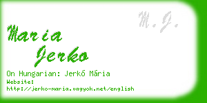 maria jerko business card