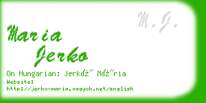 maria jerko business card